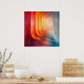 Luminer Passag – Abstrakter geometrischer Fluss Poster (Küche)