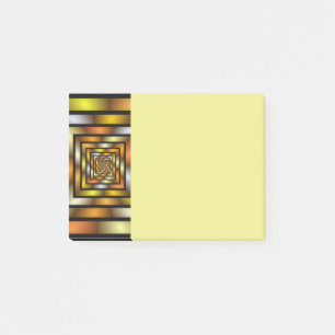 Luminer Tunnel Farbiger Trippy-Fraktal-Grafik Post-it Klebezettel