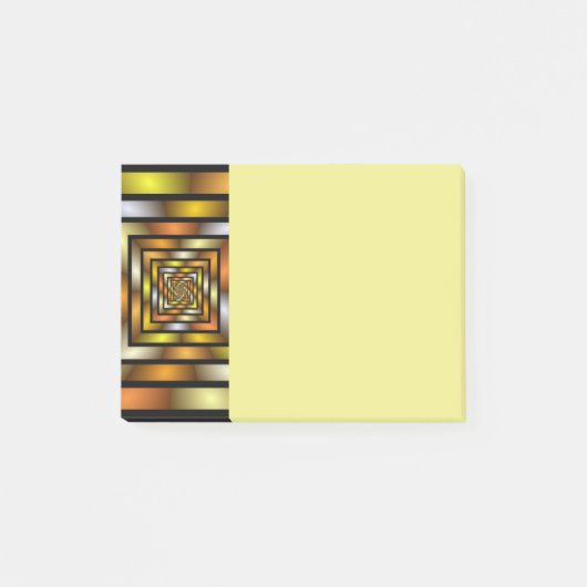Luminer Tunnel Farbiger Trippy-Fraktal-Grafik Post-it Klebezettel (Vorderseite)