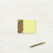Luminer Tunnel Farbiger Trippy-Fraktal-Grafik Post-it Klebezettel (Auf Schreibtisch)