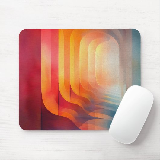 Luminerter Durchgang – Abstrakter geometrischer Fl Mousepad (Mit Mouse)