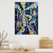 Luminescence - Exotic Orchids tropisches Muster Poster (Küche)