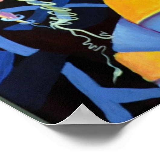 Luminescence - Exotic Orchids tropisches Muster Poster (Ecke)