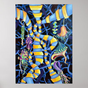 Luminescence - Exotic Orchids tropisches Muster Poster