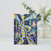 Luminescence Tropical Abstrakt Postkarte (Stehend Vorderseite)