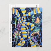 Luminescence Tropical Abstrakt Postkarte (Vorne/Hinten)