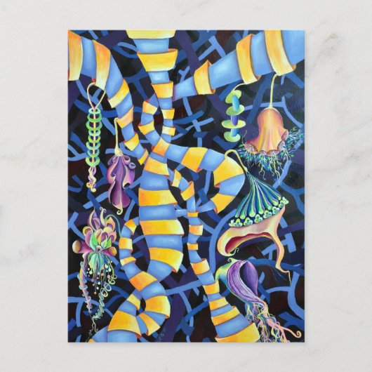 Luminescence Tropical Abstrakt Postkarte (Vorderseite)