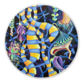 Luminescence Watercolor Orchids Keramikknauf (Vorderseite)