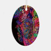 Luminescent Female Silhouette Metal Ornament (Vorderseite Rechts)