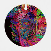 Luminescent Female Silhouette Metal Ornament (Vorderseite)