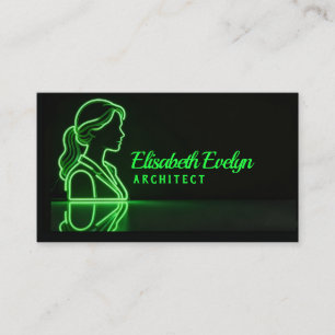 Luminescente grüne Konturen: Eine reflektierende S Visitenkarte