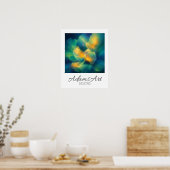 Lumineske Traumlandschaft Blumenposter Poster (Küche)
