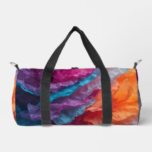 Lumineszente abstrakte Seidenpapier-Schichten Duffle Bag