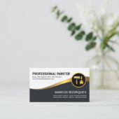 Lumineszente Gold Wave Painting Visitenkarte (Stehend Vorderseite)