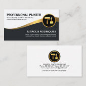 Lumineszente Gold Wave Painting Visitenkarte (Vorne/Hinten)