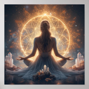 Lumineszente Heilige Meditations-Wandkunst Poster