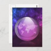 Lumineszente Schneeglocke Postkarte (Vorne/Hinten)