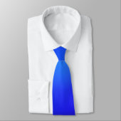 Lumineszenz Blue Gradient Ombre Neck Tie Krawatte (Gebunden)