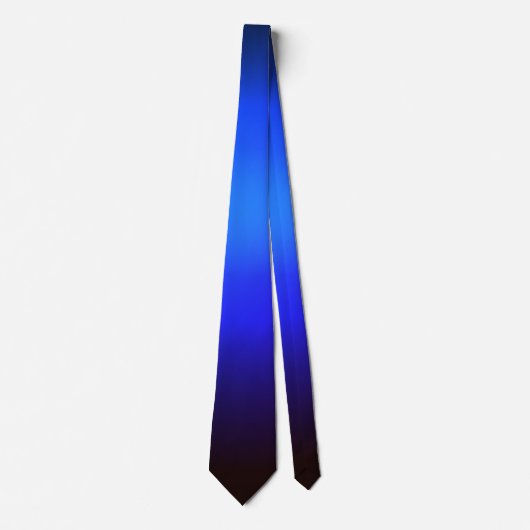 Lumineszenz Blue Gradient Ombre Neck Tie Krawatte (Vorderseite)