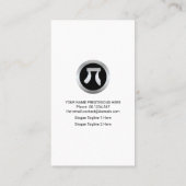 Lumineszenz Blue Mathematical Numbers Math Tutor Visitenkarte (Rückseite)