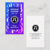 Lumineszenz Blue Mathematical Numbers Math Tutor Visitenkarte (Vorne/Hinten)