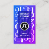 Lumineszenz Blue Mathematical Numbers Math Tutor Visitenkarte (Vorderseite)