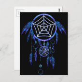 Lumineszenz Blue Tribal Dreamcatcher Postkarte (Vorne/Hinten)