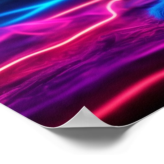 Lumineszenz Fuchs Tier tief dunkle Wälder Poster (Ecke)