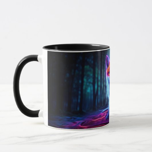 Lumineszenz Fuchs Tier tief dunkle Wälder Tasse (Links)