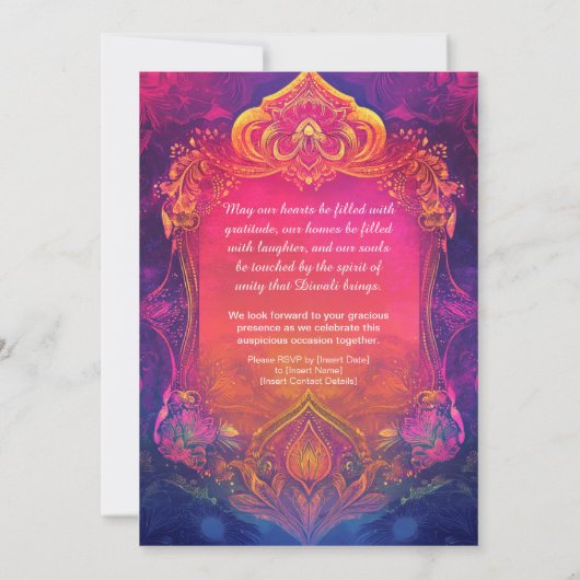 Lumineszenz Lotus Einladung (Rückseite)