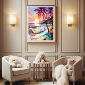 🎨 Lumineszenz Sunset Wall Art 🌅 Leinwanddruck