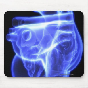 Lumineszenzansicht des menschlichen Herzens Mousepad