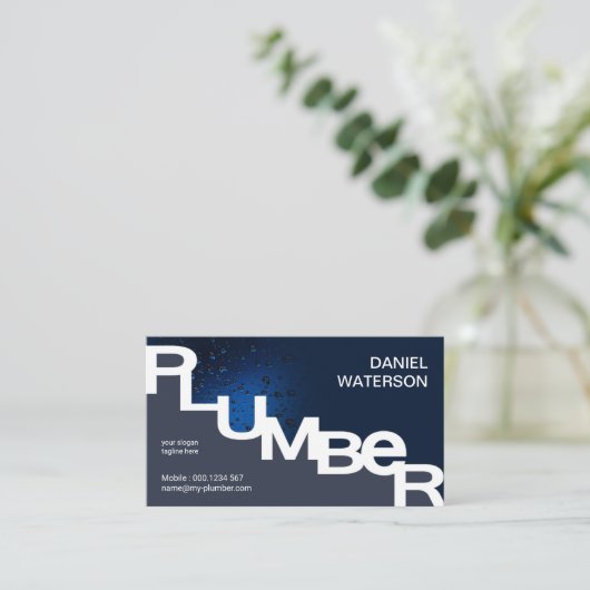 Lumineszenzwasser-Tropfen, die Wasser-Klempner Visitenkarte (Stehend Vorderseite)