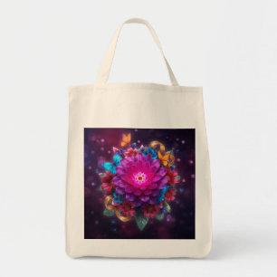 Lumineszierendes digitales Blumenbouquet mit Schme Tragetasche