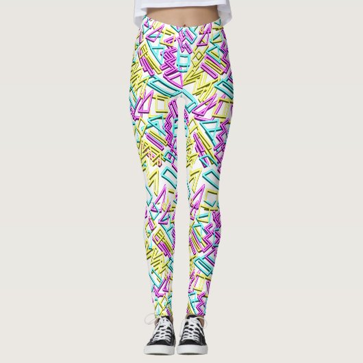 Lumineszierendes Lichtröhrenmuster. Leggings (Vorderseite)