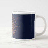 Lumineszierendes Mandala der goldenen Harmonie Jumbo-Tasse (Rechts)