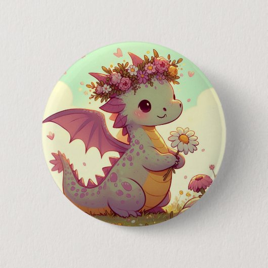 Luminexa (Ein Drache voller Sonnenbäume) Button (Vorderseite)