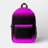 Luminös Lila und schwarz Ombre Bedruckter Rucksack (Vorderseite)