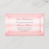 Luminös rosa mit Diamanten und Logo glamourös Visitenkarte (Rückseite)