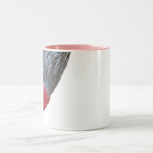 Luminosapfel Rose gebratenes Kakadu Zweifarbige Tasse (Mittel)