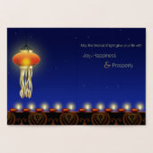 Luminöse Diwali Lamp - Grußkarte Gold Foil Folienkarte (Innenseite)