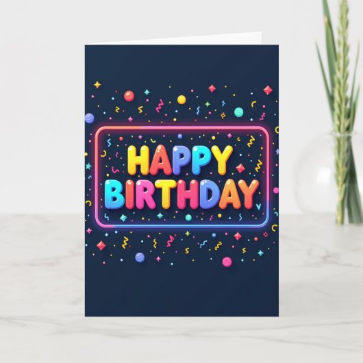 Luminöse Geburtstagskarte Karte (Vorderseite)