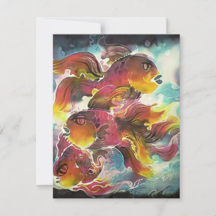 Luminöse Goldfish Silk Art