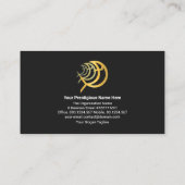 Luminöse Goldleinen Gold Ichthus Christliche Fisch Visitenkarte (Rückseite)