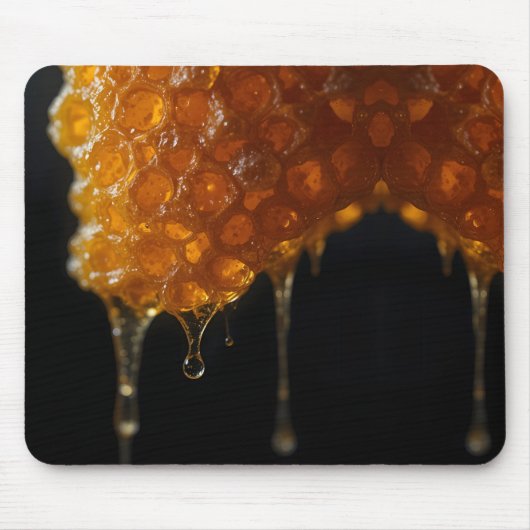Luminöse Honigwabenmakro mit fallendem Droplet Mousepad (Vorne)