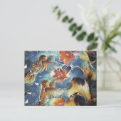 Luminöse Hummingvögel und Blume Postkarte (Stehend Vorderseite)