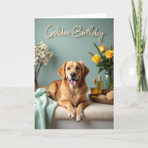 Luminöse Hunde-Geburtstagskarte Karte