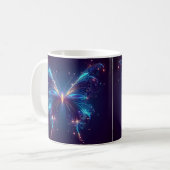 Luminöse Schmetterlingsmagie Coffee Tasse (Vorderseite Links)