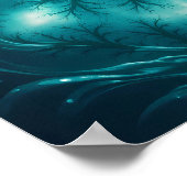 Luminöser Fluss-Fraktal-Wallpaper und Kunstprint Poster (Ecke)