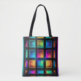 Luminöser Gitter-Spektrum-Tote Tasche